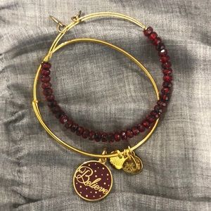 Believe and Red Bead Alex and Ani Bundle
